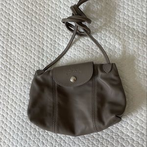 Longchamp grey mini purse